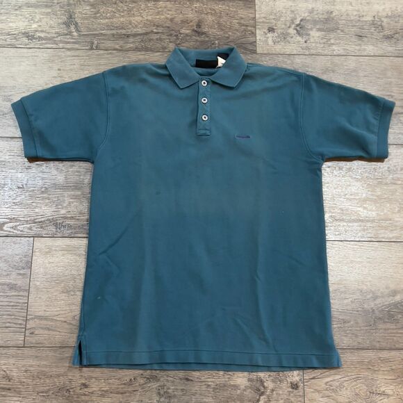 Vintage 1995 Patagonia Polo Shirt Spellout Aqua Green - Men's Size Small